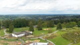 Die Aussicht vom Holzturm im Panarbora. [Panorama]